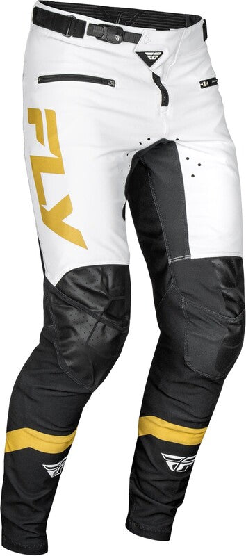 Fly Racing Rayce Bicycle Youth Pants - White/Black/Gold 378-06526