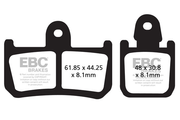EBC Brake Pad FA ziet er organische FA442/4 uit