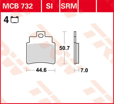 TRW Brake Pad TRW MCB732 MCB732