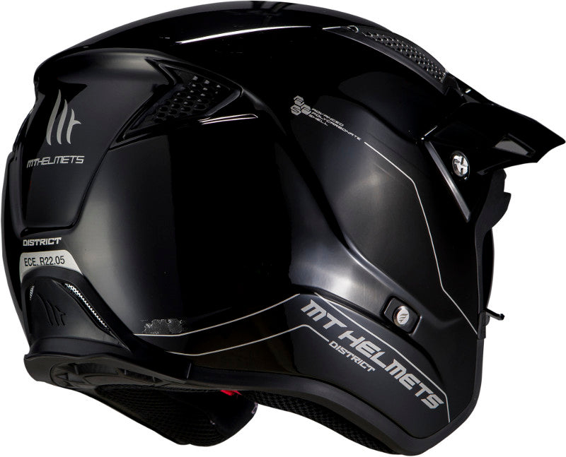 Mt Helmets Open MC Helmet District Solid A1 Black