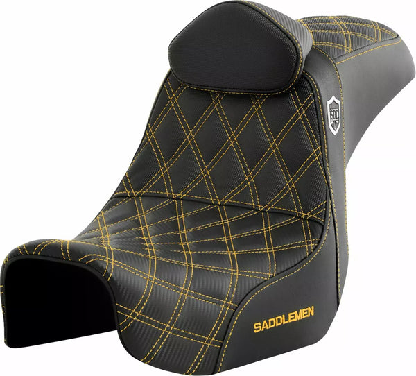 Saddlemen -stoel SDC Perf -gripper met Br GOL SC80604GOLRT