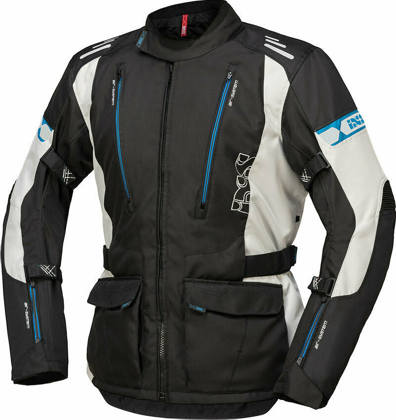 ixs textile mc jacket lorin st black /blue