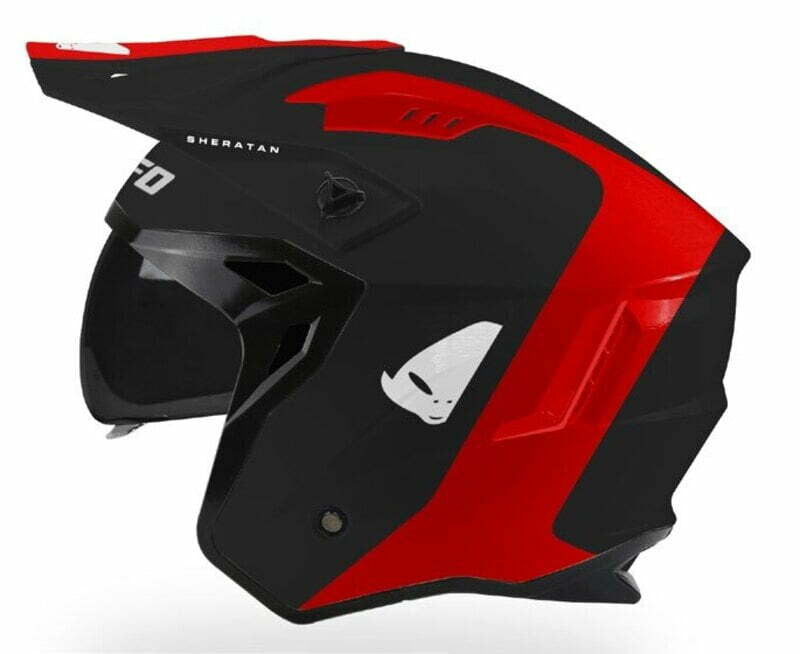 Ufo jet mc helmet sheratan black /red