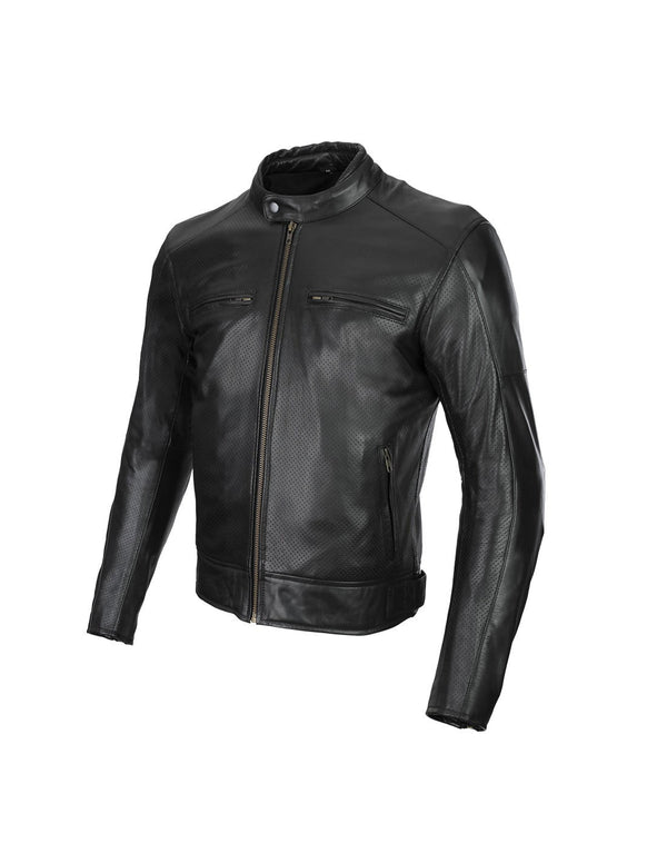 Saca Mc-Skin-jas Bonneville geperforeerd zwart