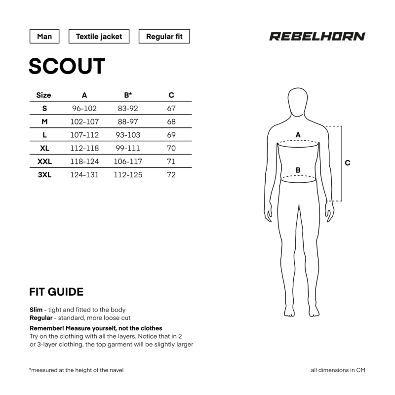 Rebelhorn Textil Mc-Jacka Scout Grå