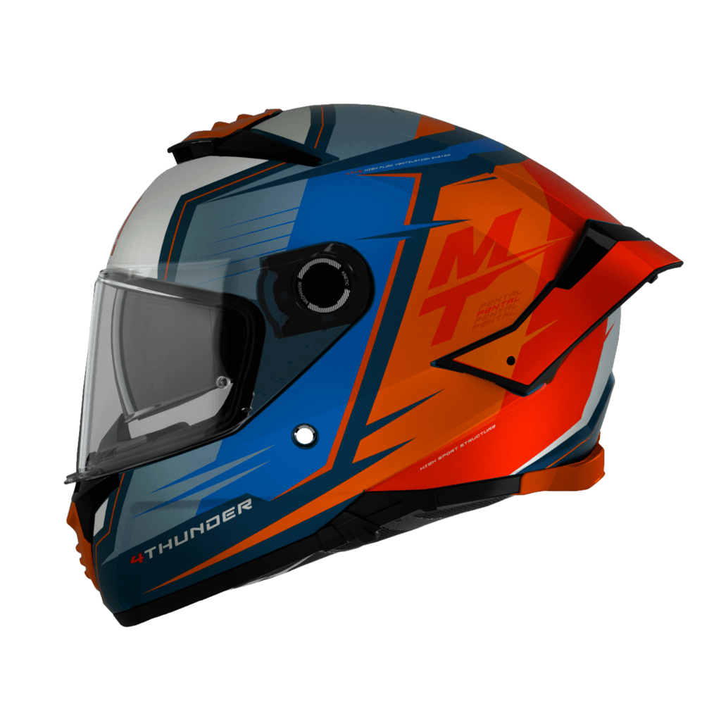 MT Helmets Integral Mc-Hjälm Thunder 4 SV Pental Pearl Orange