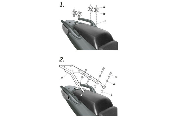 Shad 3P -systeembeugel (zijkant) - Honda CBF 500 (H0CB64SF)