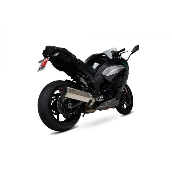 Kawasaki Ninja 1000 SX 2020-2025 SERKE PARALLEL SLIP-ON TITANIUM SLEVE. Past bij fietstassen