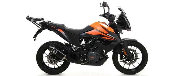 KTM 390 Adventure 20 Homologed Indy Race Aluminium Dark Silencer met gelaste linkpijp