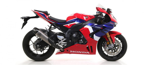 Honda CBR 1000RR-R 20/22 Homologeerde titanium werken uitlaat met gelaste linkpijp en Carby Endcap