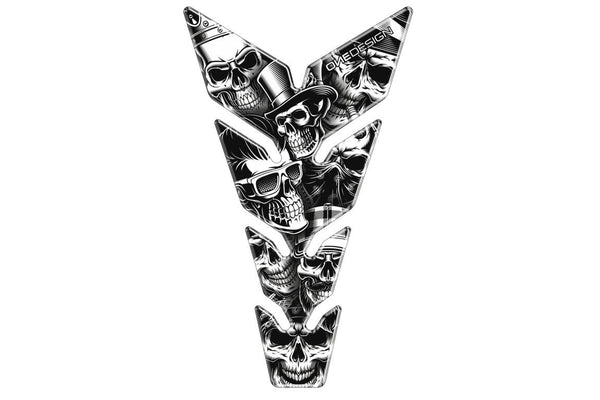 Tank Pad Skull Party Black & White C/Black