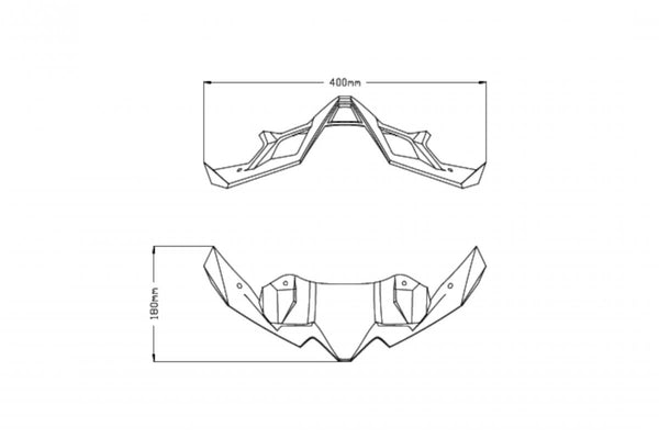 Frontal spoiler naked kawasaki z900 20-21 c/matte