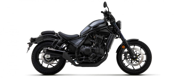Honda CMX 1100 Rebel 22 Homologeerde Nichrom Dark Silencer met gelaste schakelpijp