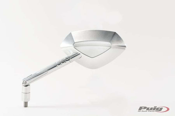 Achterspiegel hi-tech in gehomologeerd S/linker aluminium (1 stcs)