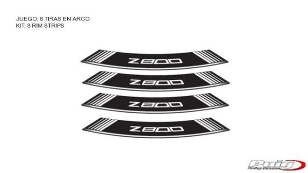 Kit 8 velg strips z800 c/wit