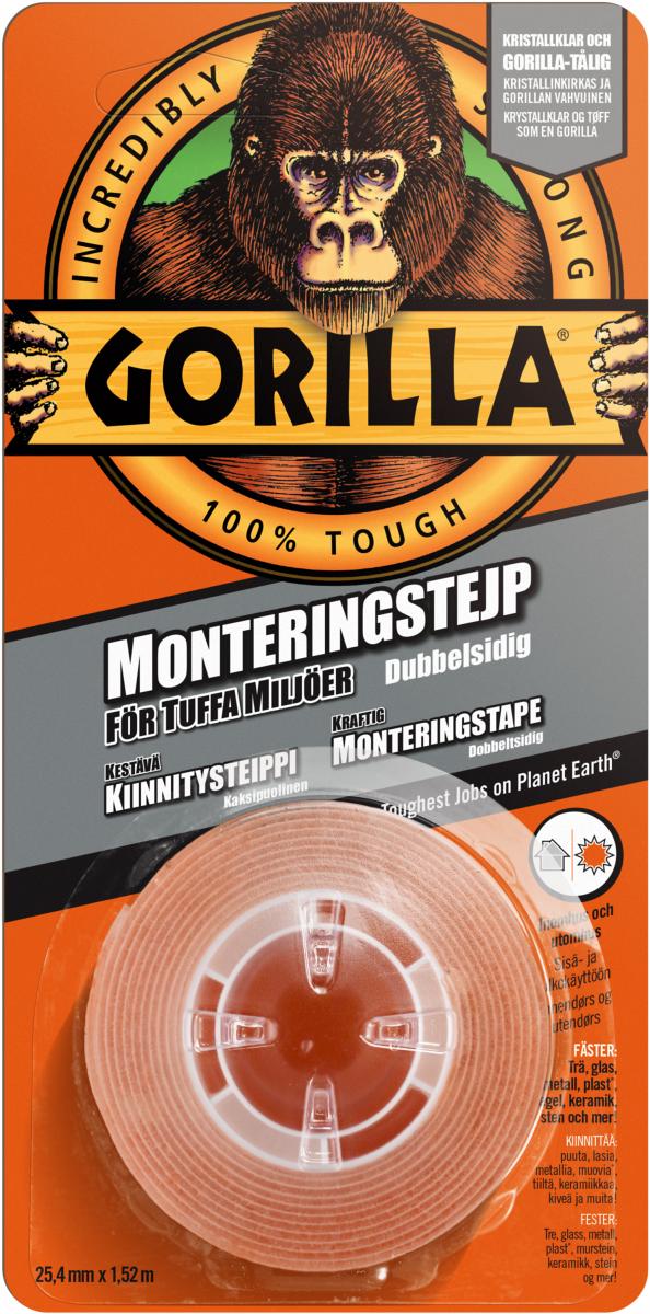 Gorilla -montageband 1,52 mx25,4 mm