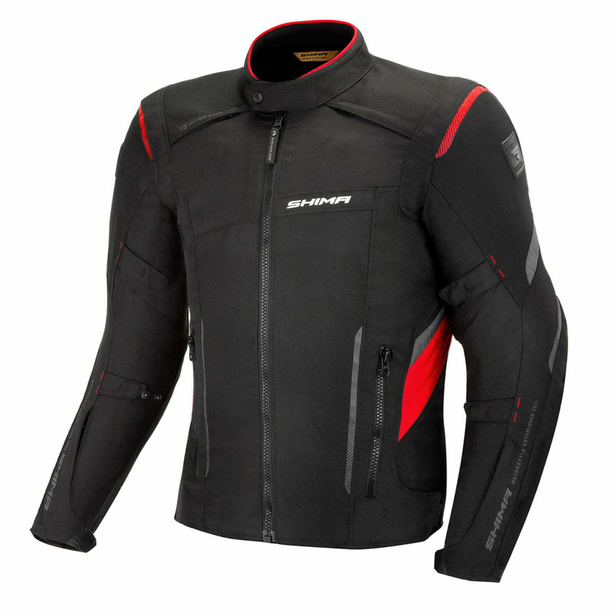 Shima textile mc jacket rush black /red