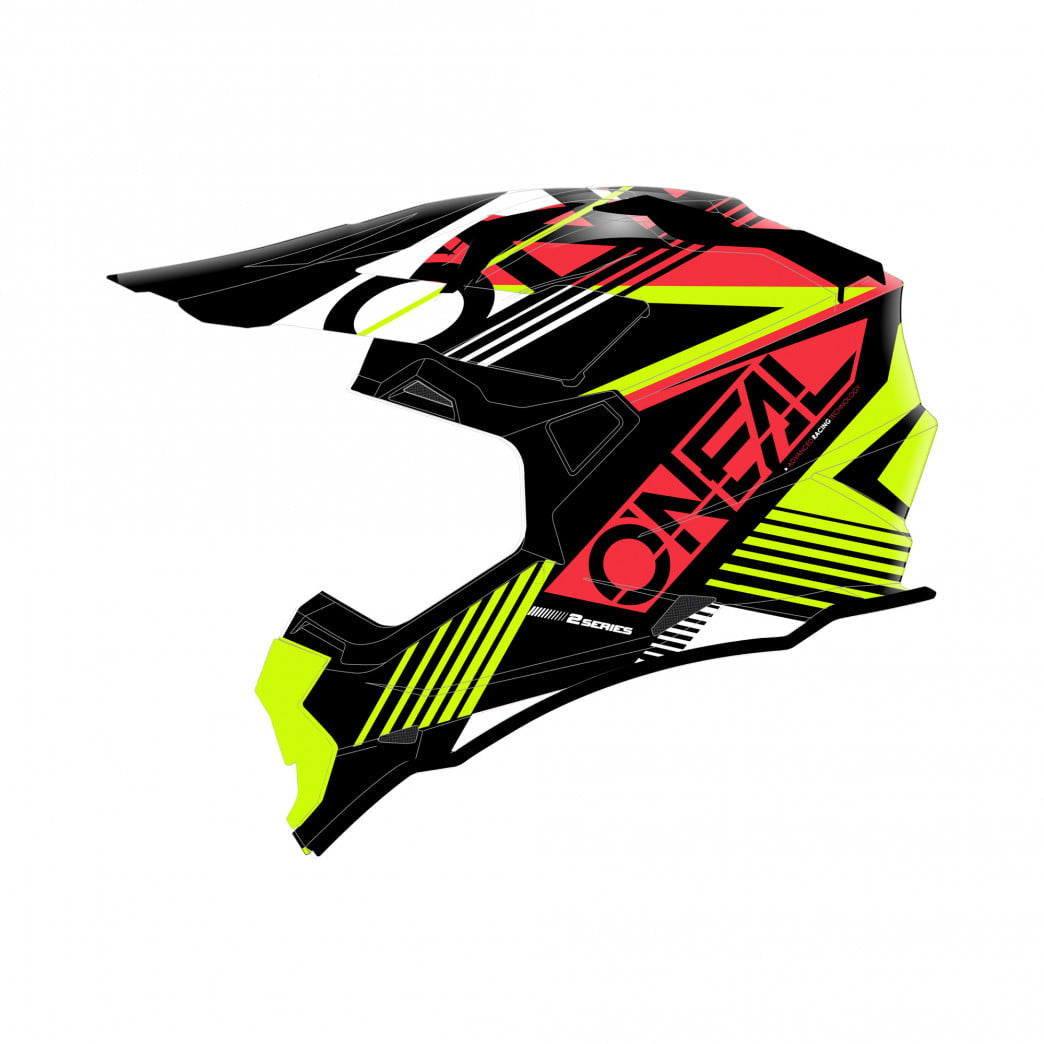 O'Neal Cross MC Helmet 2 -serie Rush Red /Flu