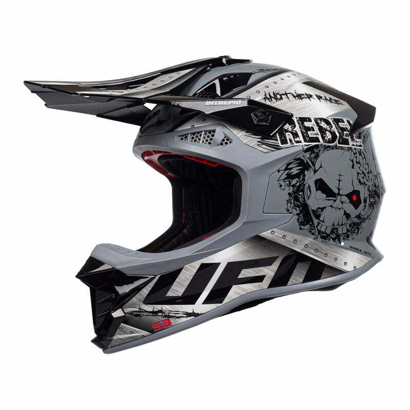 UFO Cross MC Helmet Intrepid Rebel Metal