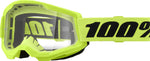 100% Goggles Strata 2 Neon Yellow - Clear