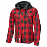 Gehouden Lady Kevlar MC -shirt Lumberjack II zwart /rood