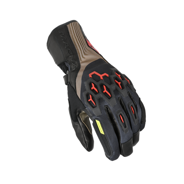 Motorcycle GLOVES MACNA, Brawler RTX Taupe/Black/Red