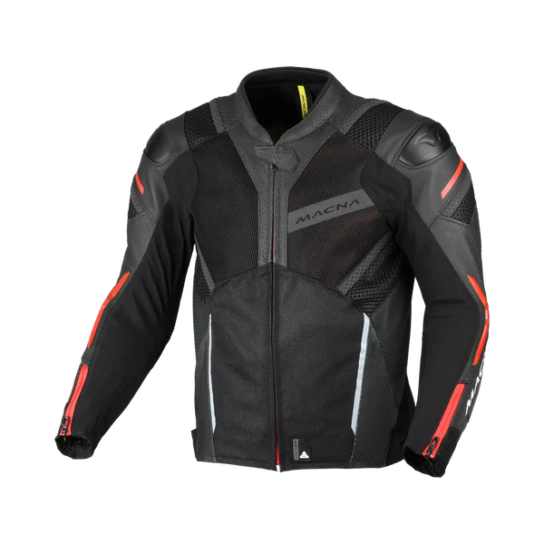 MacNA Leather MC Jacket Galvic Black /Red