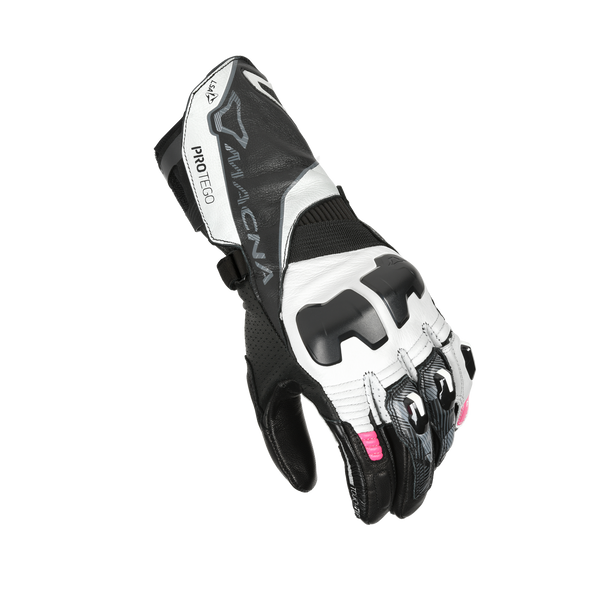 Motorcycle GLOVE MACNA, Protego Women Black/White/Pink