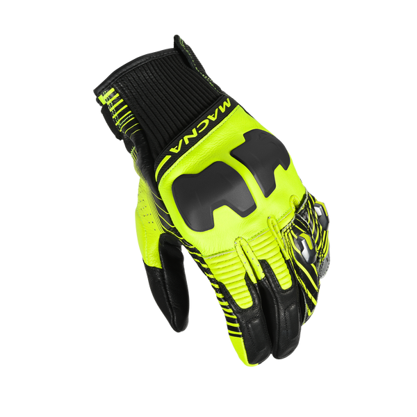 Motorcycle GLOVES MACNA, ULTRAXX BLACK/FLUO YLOW