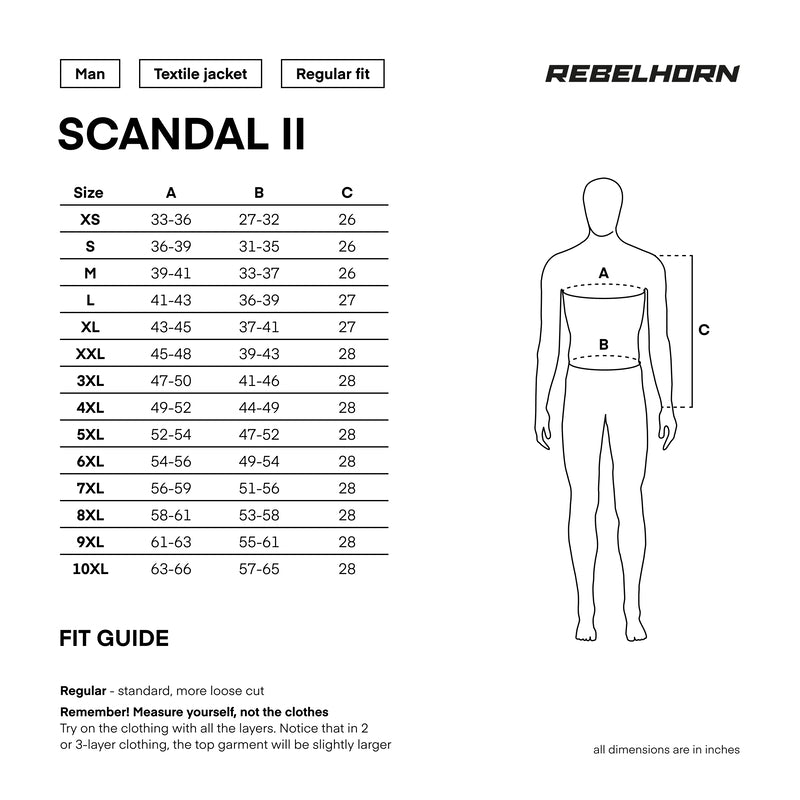 Rebelhorn Textil Mc-Jacka Scandal Svart