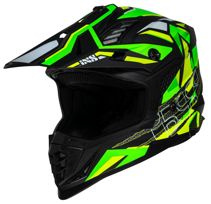 IXS Cross MC Helmet 363 2.0 Black /Green