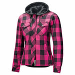 Gehouden Lady Kevlar MC -shirt Lumberjack II zwart /roze