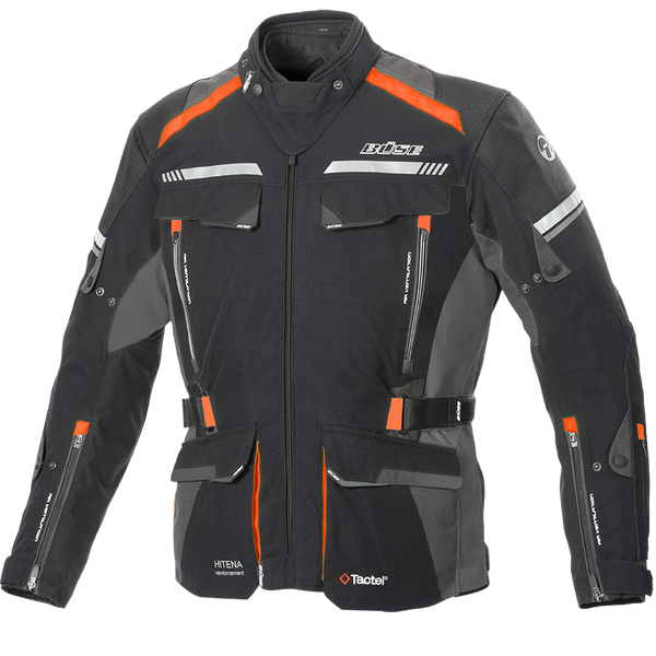 Büse textiel MC Jacket Highland II zwart /oranje
