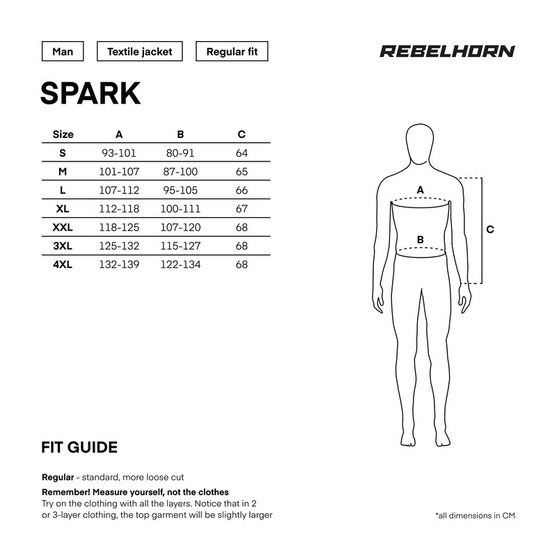 Rebelhorn Textil Mc-Jacka Spark Svart