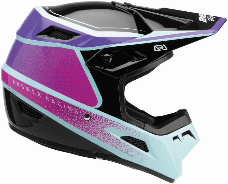 Answer Barn Cross MC Helmet AR1 VIVD Black /Lila