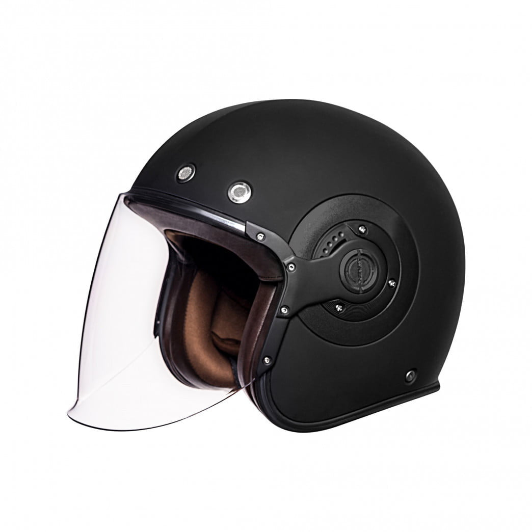 SMK Jet MC Helmet Retro Black