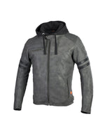 Seca leather mc-jacket horn II gray