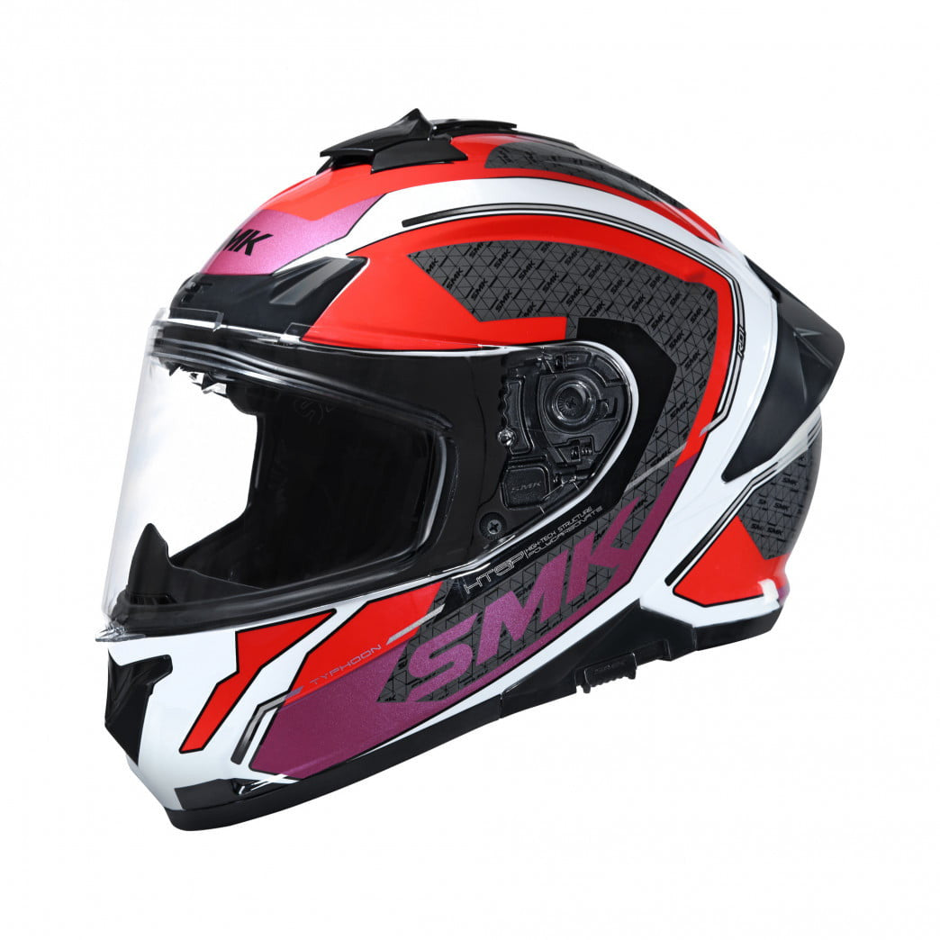 SMK Integral MC Helmet Typhoon RD1 Wit /rood