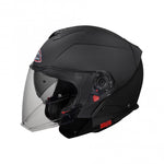 SMK Open MC Helmet Hybrid Evo Black