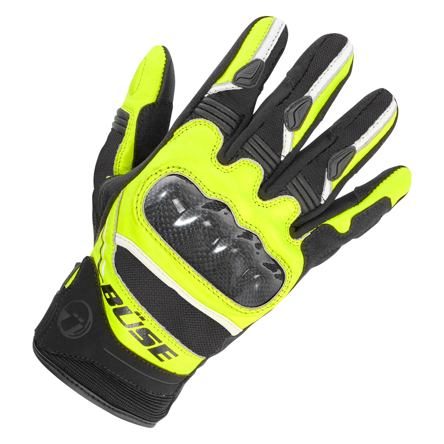 Büse Mc-Gloves Safe Ride Black /Flu