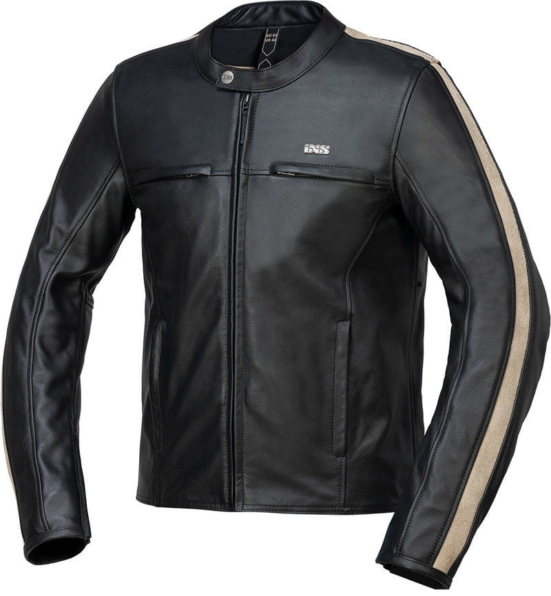 ixs mc-leather jas ld klassieke streep zwart