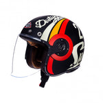 SMK Jet MC -helm Retro -snelheid rood