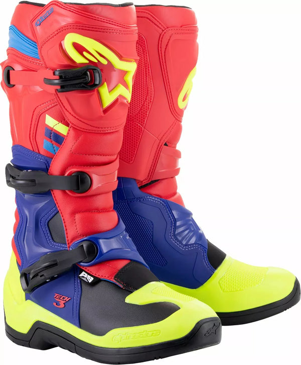 Alpinestars (MX) Boot Tech3 Rd/ BL/ YL FL 7 2013018-3375-7
