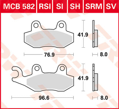TRW BRAKE PAD TRW MCB582SV MCB582SV