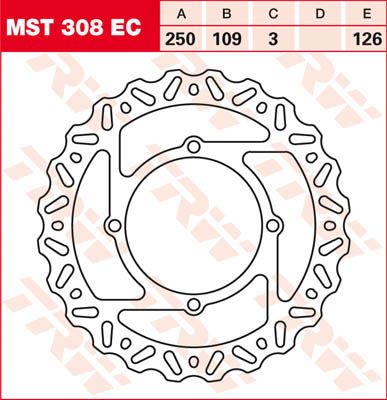 TRW Brake Rotor Fix Wave L/R MST308EC