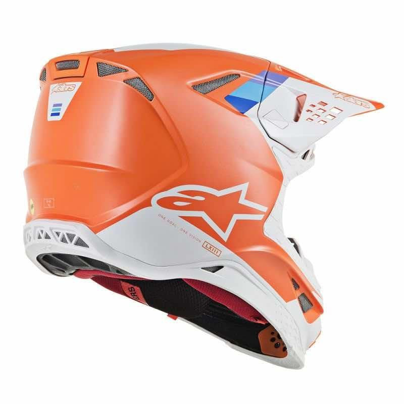 Alpinestars Cross Mc-Hjälm Supertech S-M8 Orange/Vit