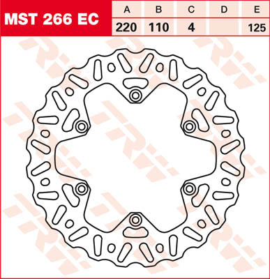 TRW Brake Rotor Fix Wave L/R MST266EC