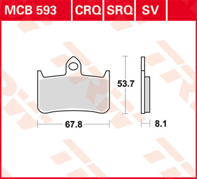 TRW BRAKE PAD TRW MCB593SV MCB593SV