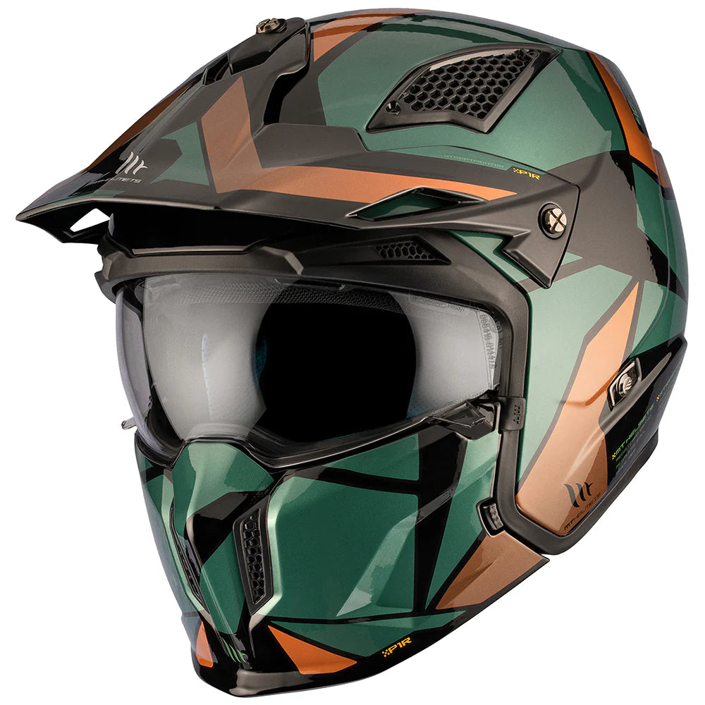 MT Helmets Öppen Mc-Hjälm Streetfighter SV S P1R Green