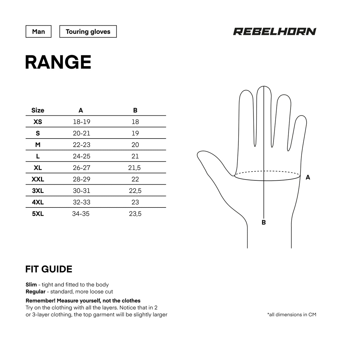 Rebelhorn Mc-Handskar Range Svart